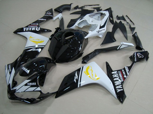 Carenado Yamaha R1 2007-2008 - Negro Blanco Dolphin Carenado Yamaha R1 2007-2008 - Negro Blanco Dolphin