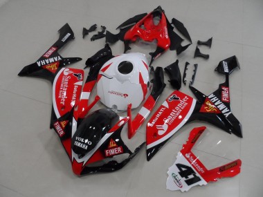 Carenado Yamaha R1 2007-2008 - Rojo Negro Pegatinas