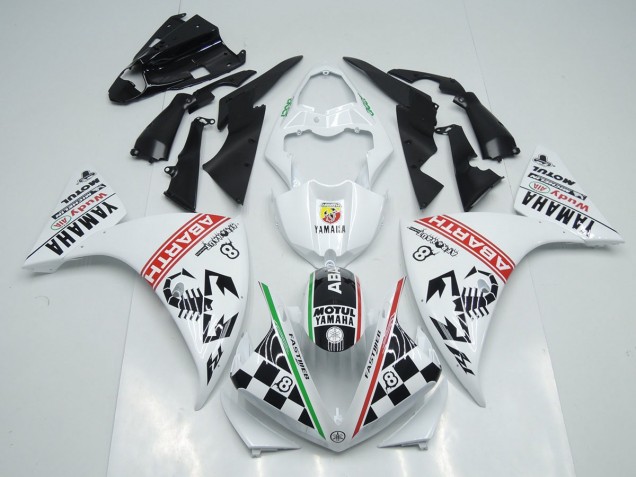 Carenado Yamaha R1 2009-2011 - Blanco Negro Abrath Carenado Yamaha R1 2009-2011 - Blanco Negro Abrath