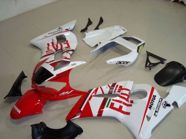 Carenado Yamaha R6 1998-2002 - Blanco Rojo Fiat Motul Acer Carenado Yamaha R6 1998-2002 - Blanco Rojo Fiat Motul Acer