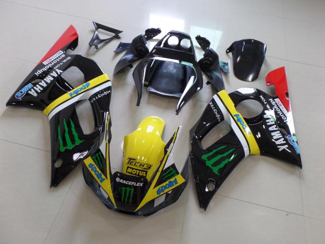 Carenado Yamaha R6 1998-2002 - Negro Amarillo Monster