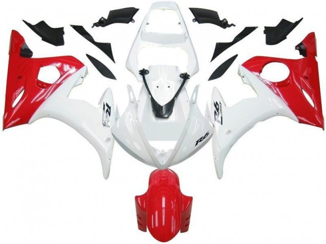 Carenado Yamaha R6 2003-2005 - Blanco Rojo Carenado Yamaha R6 2003-2005 - Blanco Rojo