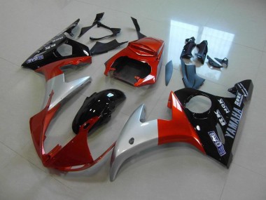 Carenado Yamaha R6 2003-2005 - Naranja Plata Negro