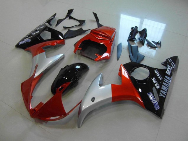 Carenado Yamaha R6 2003-2005 - Naranja Plata Negro