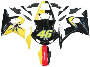 Carenado Yamaha R6 2003-2005 - Negro Amarillo No. 46