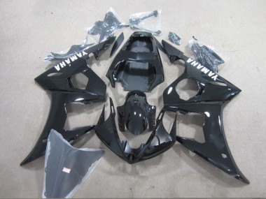 Carenado Yamaha R6 2003-2005 - Negro Blanco Calcomanía