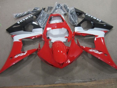 Carenado Yamaha R6 2003-2005 - Rojo Blanco Calcomanía