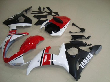 Carenado Yamaha R6 2003-2005 - Rojo Blanco Negro Mate