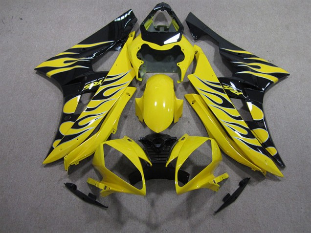 Carenado Yamaha R6 2006-2007 - Amarillo Negro Llama Carenado Yamaha R6 2006-2007 - Amarillo Negro Llama