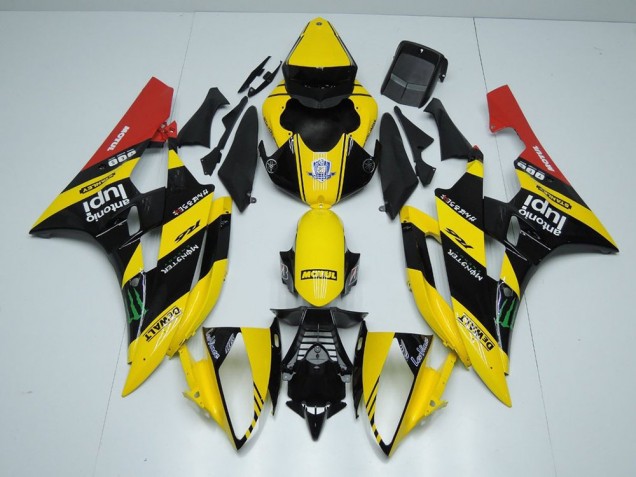Carenado Yamaha R6 2006-2007 - Amarillo Negro Monster Carenado Yamaha R6 2006-2007 - Amarillo Negro Monster