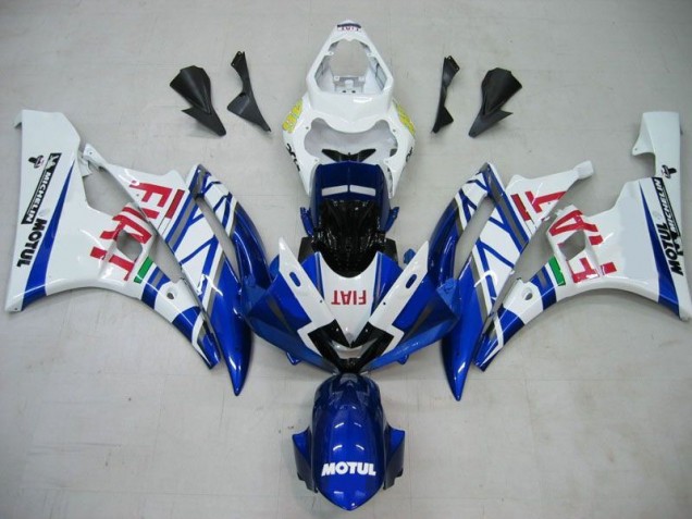 Carenado Yamaha R6 2006-2007 - Azul Blanco Motul Rojo Fiat Carenado Yamaha R6 2006-2007 - Azul Blanco Motul Rojo Fiat