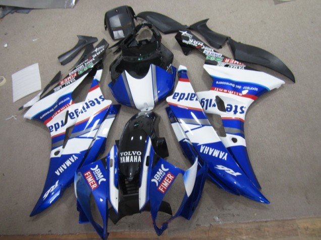 Carenado Yamaha R6 2006-2007 - Blanco Azul Sterilgarda Volvo Carenado Yamaha R6 2006-2007 - Blanco Azul Sterilgarda Volvo