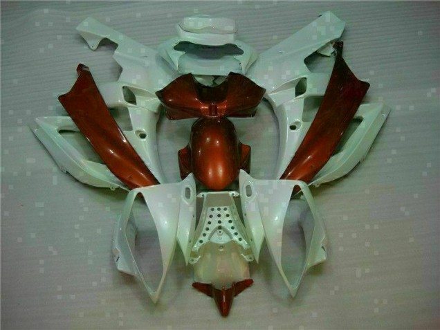 Carenado Yamaha R6 2006-2007 - Blanco Marrón Carenado Yamaha R6 2006-2007 - Blanco Marrón