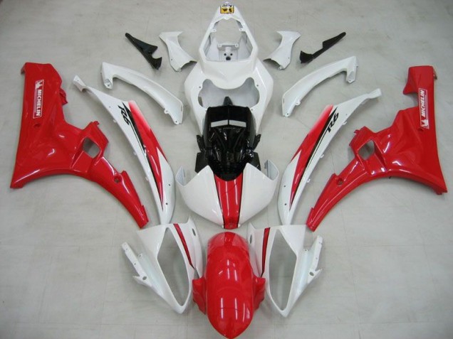 Carenado Yamaha R6 2006-2007 - Blanco Rojo Michelin Carenado Yamaha R6 2006-2007 - Blanco Rojo Michelin