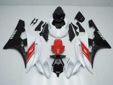 Carenado Yamaha R6 2006-2007 - Blanco Rojo & Negro Mate