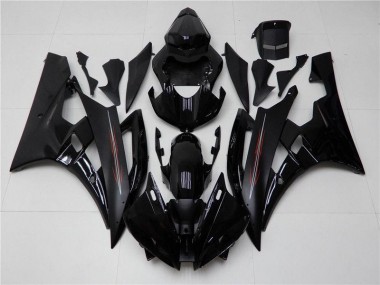 Carenado Yamaha R6 2006-2007 - Brillante Negro Mate