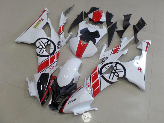Carenado Yamaha R6 2008-2016 - Blanco con Big Yamaha Logo Carenado Yamaha R6 2008-2016 - Blanco con Big Yamaha Logo