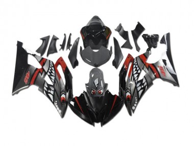 Carenado Yamaha R6 2008-2016 - Gris Rojo Tiburón