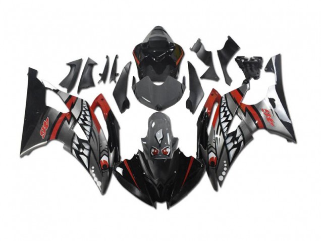 Carenado Yamaha R6 2008-2016 - Gris Rojo Tiburón Carenado Yamaha R6 2008-2016 - Gris Rojo Tiburón