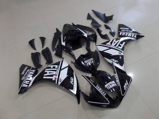 Inyección Kits Carenado Yamaha R1 2012-2014 - Negro Blanco Fiat Inyección Kits Carenado Yamaha R1 2012-2014 - Negro Blanco Fiat