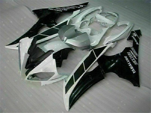 Inyección Kits Carenado Yamaha R6 2008-2016 - Blanco Negro Inyección Kits Carenado Yamaha R6 2008-2016 - Blanco Negro