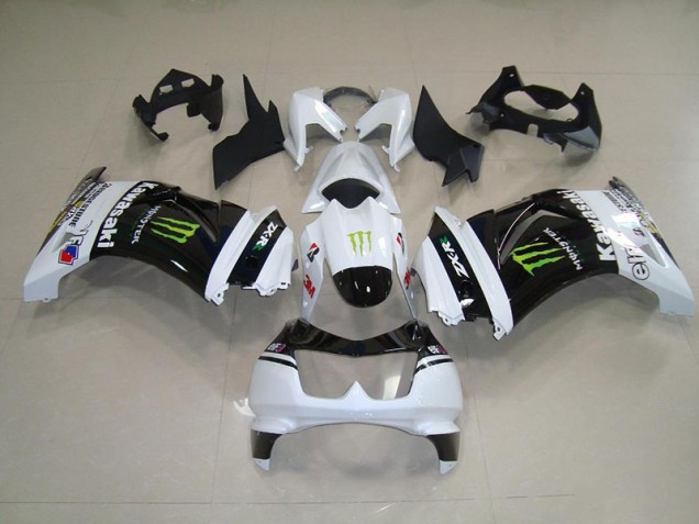 Kit Carenado ABS Completo Kawasaki ZX 250R 2008-2012 - Negro Blanco Monster Kit Carenado ABS Completo Kawasaki ZX 250R 2008-2012 - Negro Blanco Monster