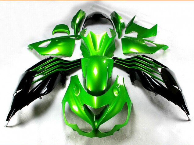 Kit Carenado Kawasaki ZX14R ZZR 1400 2012-2021 - Negro Verde Kit Carenado Kawasaki ZX14R ZZR 1400 2012-2021 - Negro Verde