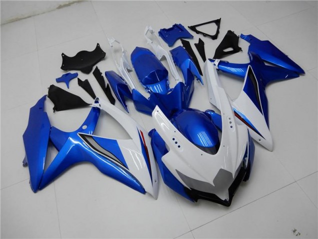 Kit Carenado Suzuki GSXR 600 / 750 K8 2008-2010 - Blanco Azul Kit Carenado Suzuki GSXR 600 / 750 K8 2008-2010 - Blanco Azul