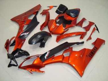 Kit Carenado Yamaha R6 2006-2007 - Naranja Negro Mate