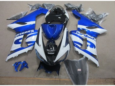 Kit Completo Carenado Kawasaki ZX6R 2005-2006 - Azul Blanco