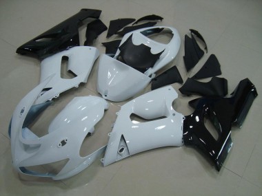 Kit Completo Carenado Kawasaki ZX6R 2005-2006 - Blanco Negro