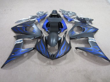 Kit Completo Carenado Yamaha R6 2003-2005 - Llama azul negra