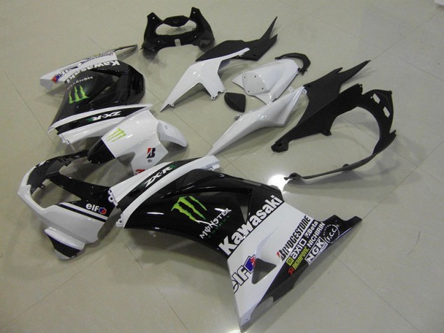 Kits ABS Carenado Kawasaki ZX 250R 2008-2012 - Negro Blanco Monster Kits ABS Carenado Kawasaki ZX 250R 2008-2012 - Negro Blanco Monster