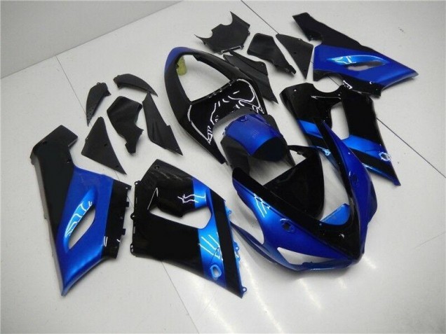 Kits Completo Carenado ABS Kawasaki ZX6R 2005-2006 - Azul Negro Kits Completo Carenado ABS Kawasaki ZX6R 2005-2006 - Azul Negro