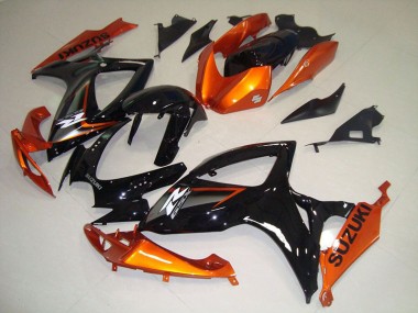 Kits Completo Carenado ABS Suzuki GSXR 750 K6 2006-2007 - Negro Naranja