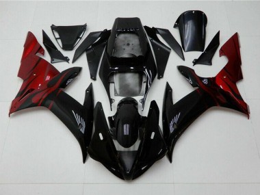 Kits Completo Carenado ABS Yamaha R1 2002-2003 - Negro Rojo
