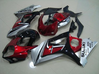 Kits Completo Carenado Suzuki GSXR 1000 K7 2007-2008 - Rojo Negro Plata