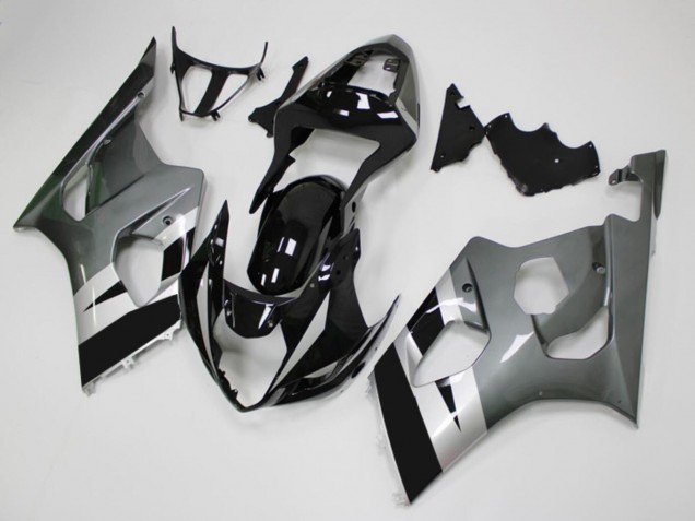 Carenados Moto Suzuki GSXR 1000 2003-2004 - Negro Brillante Plata Gris