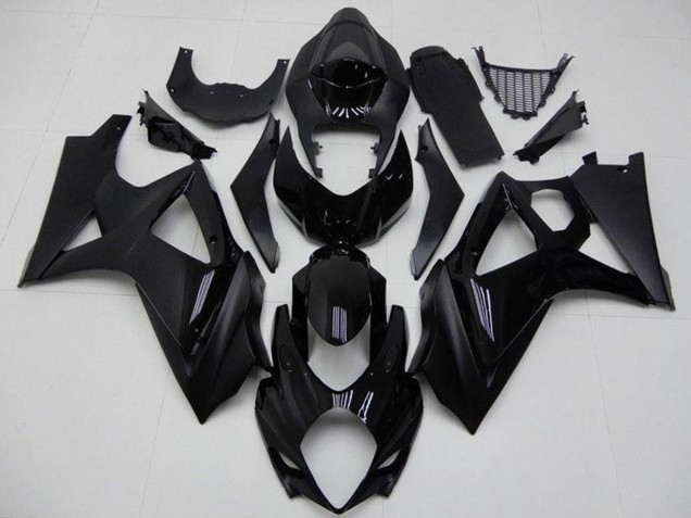 Carenados Moto Suzuki GSXR 1000 2007-2008 - Negro Brillante Negro Mate No Calcomanía
