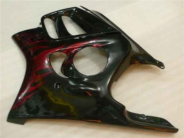 Carenados Moto Honda CBR600 F3 1995-1996 - Negro Brillante Rojo Llama