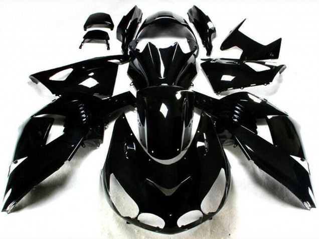 Carenados Moto Kawasaki ZX14R ZZR1400 2006-2011 - Negro Brillante