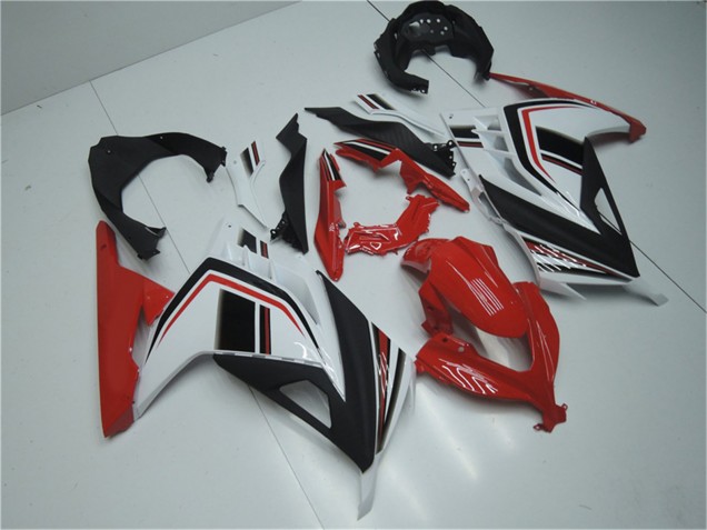 Carenados Moto Kawasaki Ninja 300 EX300R 2013-2024 - Blanco Rojo Negro