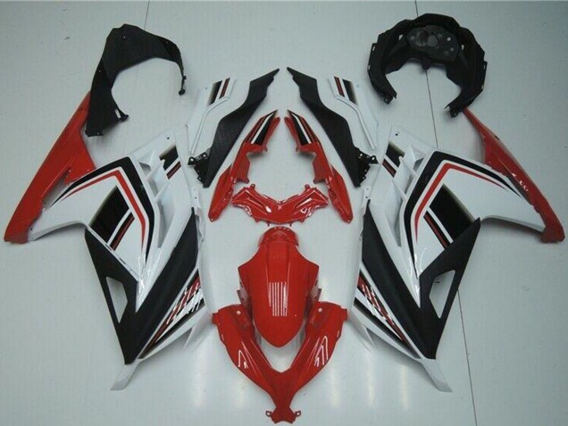 Carenados Moto Kawasaki Ninja 300 EX300R 2013-2024 - Blanco Rojo Negro