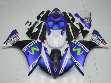 Carenados Moto Yamaha YZF R1 2012-2014 - Azul Blanco Negro Verde MoviStar Yamalube ENEOS
