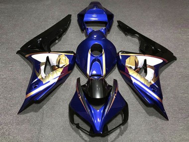 Carenados Moto Honda CBR1000RR 2006-2007 - Azul Blanco Oro Negro Brillante