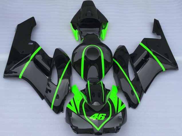 Carenados Moto Honda CBR1000RR 2004-2005 - Negro Brillante Alta Visibilidad Verde