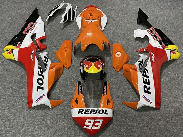 Carenados Moto Honda CBR1000RR 2017-2024 - Naranja Blanco Amarillo Rojo Negro Brillante Rojo Bull Repsol 93
