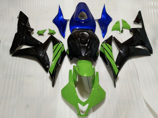 Carenados Moto Honda CBR600RR 2007-2008 - Azul Verde Negro Brillante