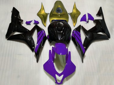 Carenados Moto Honda CBR600RR 2007-2008 - Oro Púrpura Negro Brillante