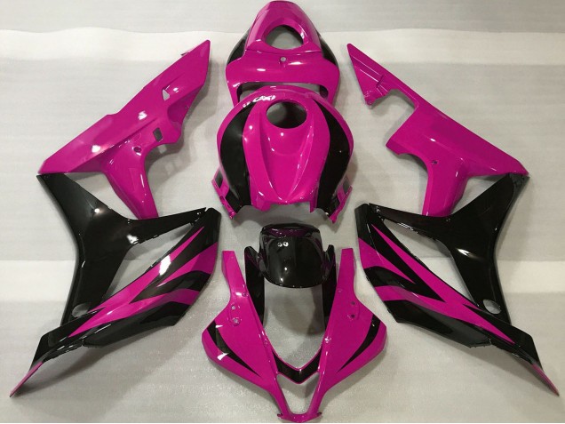 Carenado Moto Honda CBR600RR 2007-2008 - Rosa Negro Brillante OEM Estilo